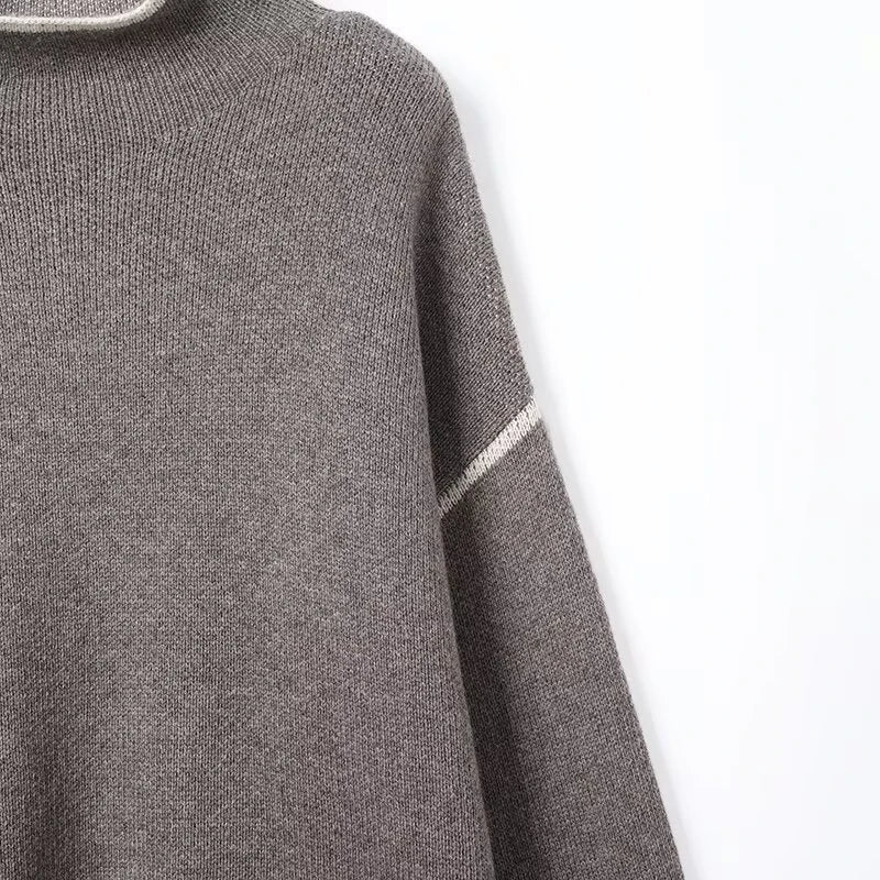 2025 autumn new style slim and high-end socialite light luxury semi high neck knitted sweater half skirt set for women