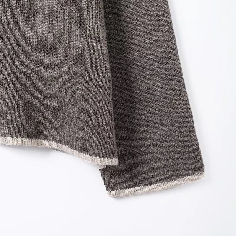 2025 autumn new style slim and high-end socialite light luxury semi high neck knitted sweater half skirt set for women